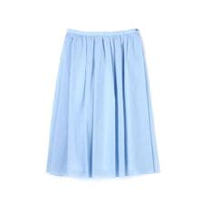 オーガンジーギャザーフレアスカート