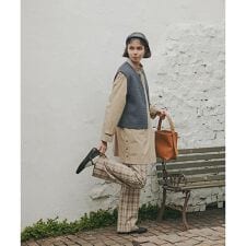 ◆先染めチェックストレートパンツ