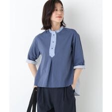 ◆異素材使い配色プルオーバー