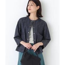◆綿麻ライトオンスデニムブルゾン