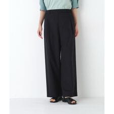 麻混ドビーストレッチウェストゴムパンツ