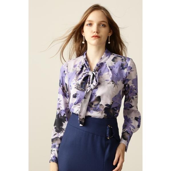 ◇ピオニープリントボウタイリボンブラウス | ピンキー＆ダイアン