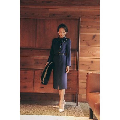 冨張愛コラボ]アシンメトリーフリルワンピース | ピンキー  