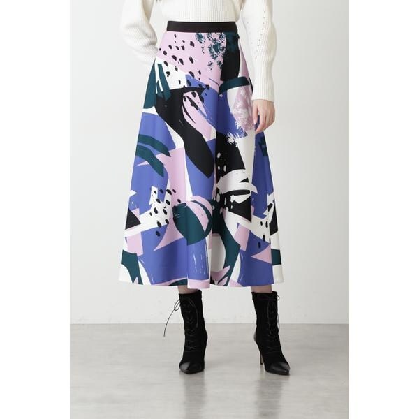 ブラッシュアートプリントフレアスカート | ピンキー＆ダイアン