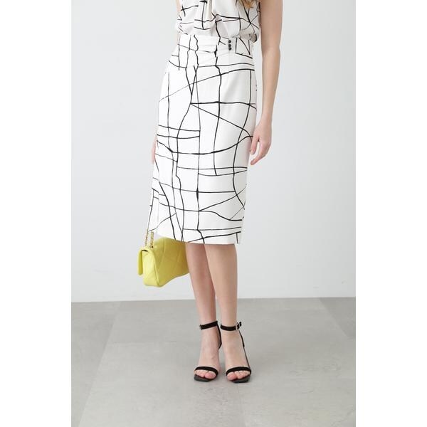 ◇ラインプリントタックスカート | ピンキー＆ダイアン(PINKY&DIANNE