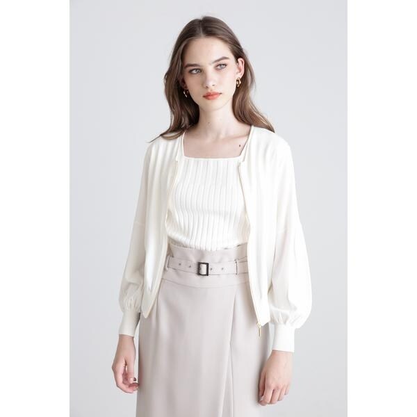 ◇ジップアップシアーニットブルゾン | ピンキー＆ダイアン