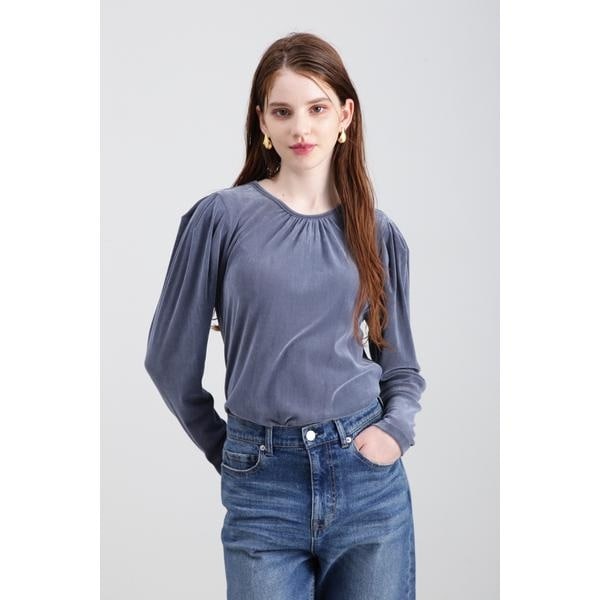 チュールフロッキーパフスリーブプルオーバー ◇チュールフロッキーパフスリーブプルオーバー | ピンキー