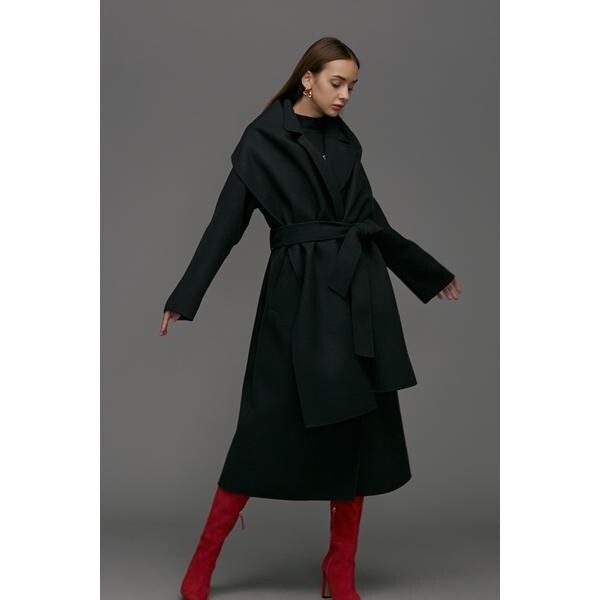 美✨バーバリー チェック柄 ファーコート カーデ ベルテッド 2way アンゴラ ストール付きベルテッドリバーコート | ピンキー＆ダイアン