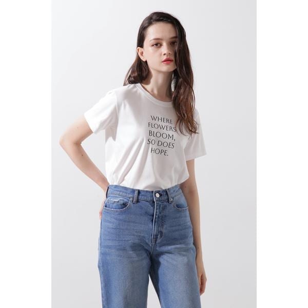 ピンキー＆ダイアン　タグ付き新品未使用　Voyageプリント Tシャツ　白 ピンキー＆ダイアン タグ付き新品未使用 Voyageプリント Tシャツ