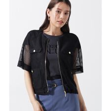 ダブルラッセルメッシュブルゾン