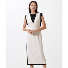 ピンキー＆ダイアン(PINKY&DIANNE)のバイカラーＶネックジャンスカ