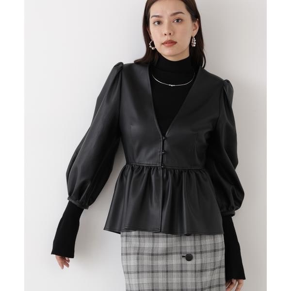 レディース 美品 PINKY&DIANNE シアーコンビブラウス 38 黒