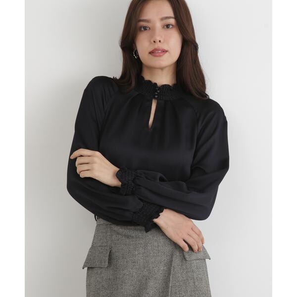 Spick &amp; Span　シャーリングネックギャザーブラウス Spick & Span シャーリングネックギャザーブラウス 【公式通販】