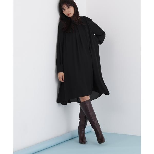 Pinky&Dianne 38 シャーリングベルトＶネックワンピース ◇シャーリングベルトVネックワンピース | ピンキー＆ダイアン