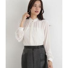 tシャツ 半袖 シアーストライプブラウス レディース 【新品タグ付き 