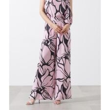 アートフラワープリントパンツ