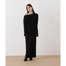 ピンキー＆ダイアン(PINKY&DIANNE)の◆ウールジャージタックドレープロングワンピース