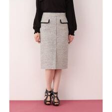 ミックスツイードパイピングスカート