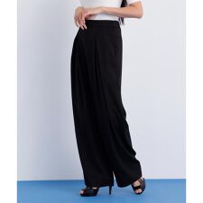 スラブ調ウエストタックパンツ