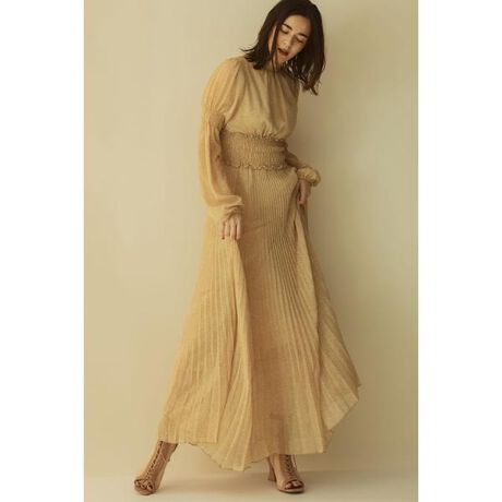 Exclusive Line》シャーリングフラワープリントワンピース | ジル 