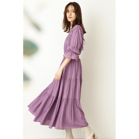 美品 ヴィンテージ マキシ丈ワンピース 総柄 小花柄 マルチカラー  