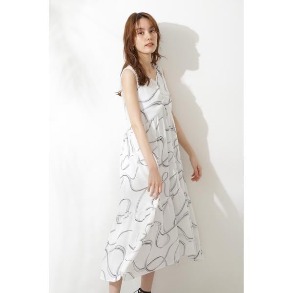 新品☆ JILL STUART マルティナワンピース ティアード 線画