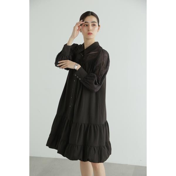 JILL STUART ジルスチュアート ✴︎レースミックスバルーンヘムワンピース レースミックスバルーンヘムワンピース | ジル スチュアート(JILL