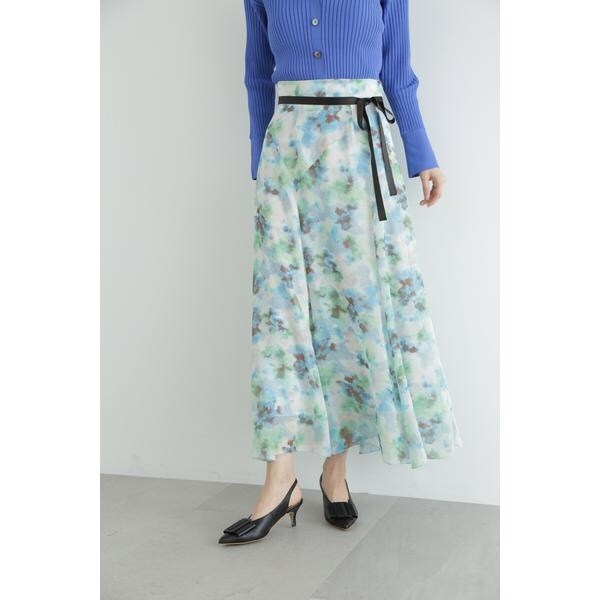JILLSTUART ドットシフォンティアードスカート JILLSTUART - JILLSTUART ドットシフォンティアードスカートの