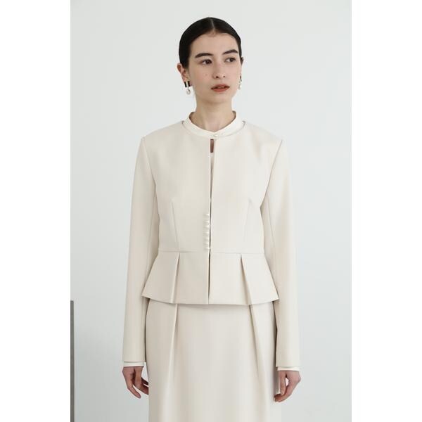 JILL STUART ダブルクロスセットアップぺフラムジャケット S JILL STUART ダブルクロスセットアップぺフラムジャケット S