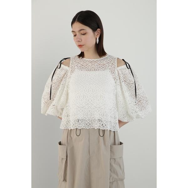 ☆jillstuartジルスチュアート☆レースボリュームブラウス レースボリュームブラウス | ジル スチュアート(JILL STUART