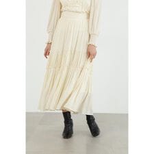 ◆フラワージャガードギャザースカート