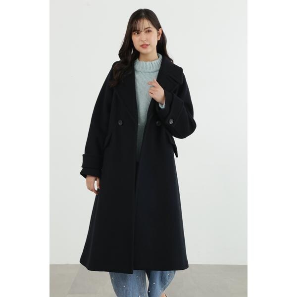 【最終価格】JILLSTUART ダブルビーバーロングコート　ブラック ダブルビーバーロングコート | ジル スチュアート(JILL STUART