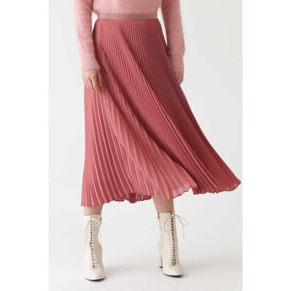 ブラッシュ blush ロングスカート プリーツ 花柄 ドット レース