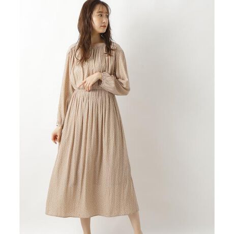 洗える ドットギャザーワンピース ナチュラルビューティーベーシック Natural Beauty Basic ファッション通販 マルイウェブチャネル Cb001 815 58 01