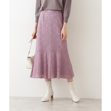 バイカラーレーススカート | ナチュラルビューティーベーシック  