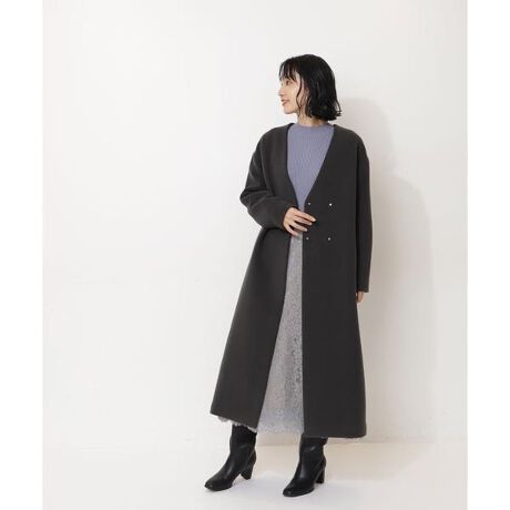 MANTECOノーカラーVコート | ナチュラルビューティーベーシック 