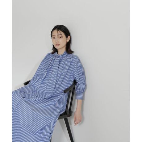 ワイドリボンストライプサックワンピース | ナチュラルビューティー 