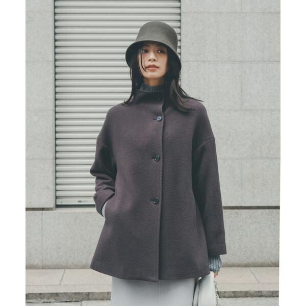 【定価¥19,910】ナチュラルビューティーベーシック ボトルネックハーフコート ボトルネックハーフコート | ナチュラルビューティーベーシック