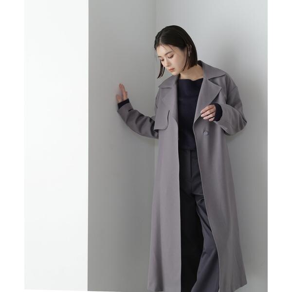 パウダリーツイルシリーズ＞ベルテッドコート 24SS | ナチュラル