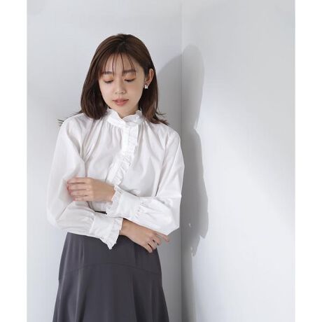 ハイネックフリルブラウス 24SS | ナチュラルビューティーベーシック 