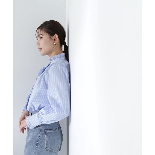 ハイネックフリルブラウス 24SS | ナチュラルビューティー
