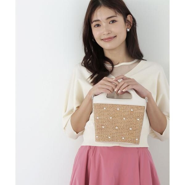 ナチュラルビューティーベーシック PPパールドットショルダーバッグ カゴバッグ 美人百花掲載】PPパールドットショルダーバッグ | NATURAL