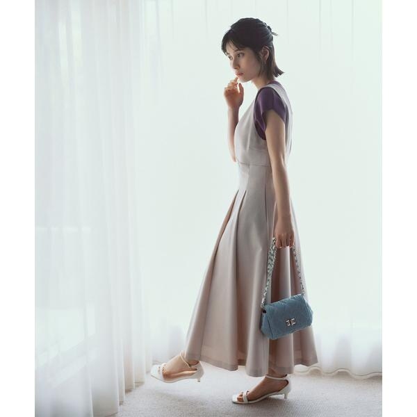 Vネックタックフレアジャンスカ | ナチュラルビューティーベーシック