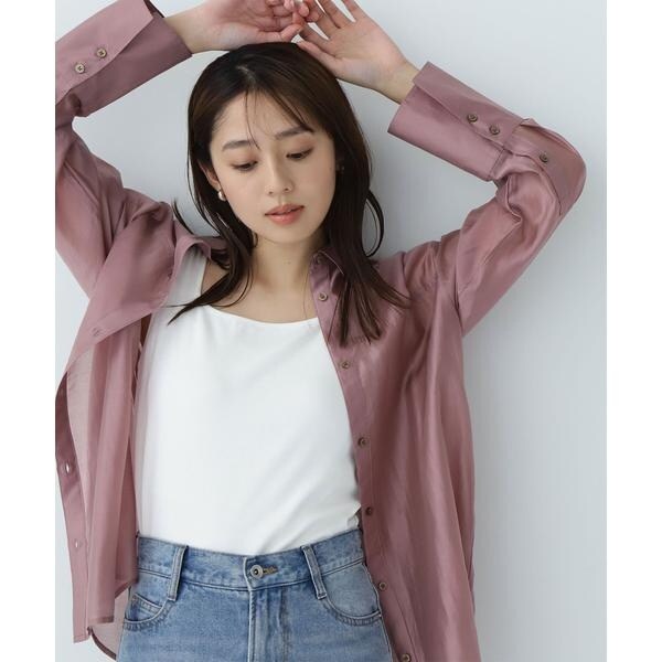 楽天市場】オーバーフォルムワイドカフスシアーシャツ NATURAL