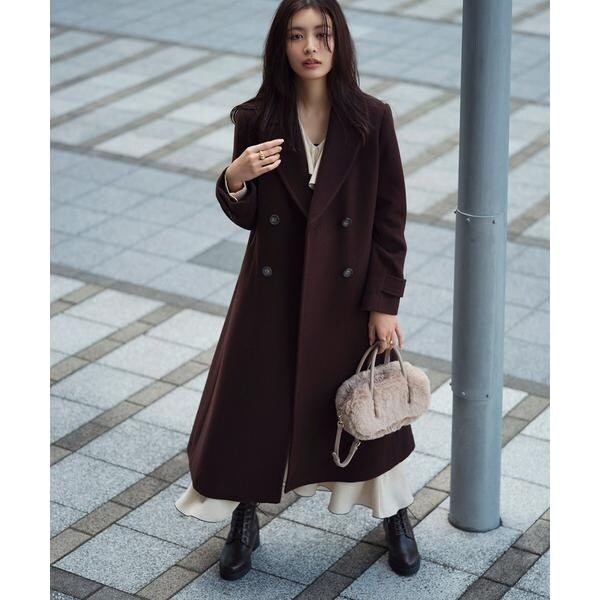ビッグカラーダブルチェスターコート 24AW | ナチュラル