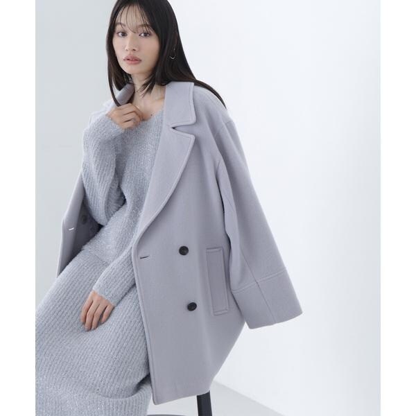 ダブルブレストフォルムミドルコート 24AW | ナチュラル