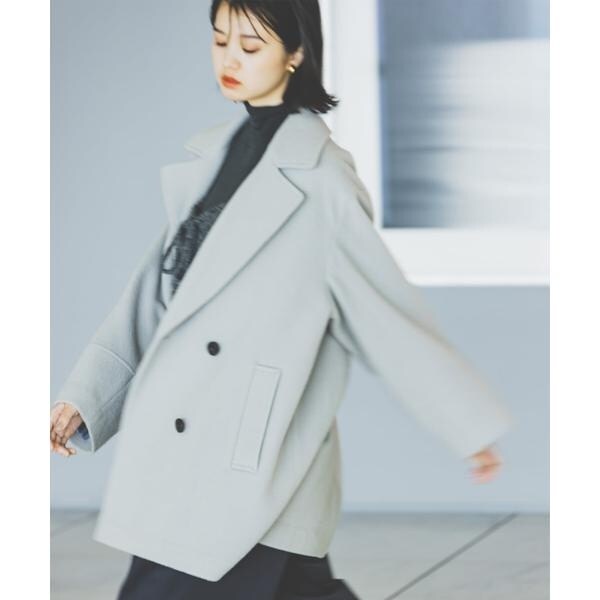 ダブルブレストフォルムミドルコート 24AW | ナチュラル