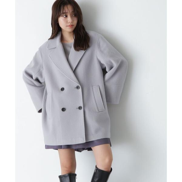 ダブルブレストフォルムミドルコート 24AW ダブルブレストフォルムミドルコート 24AW | ナチュラル