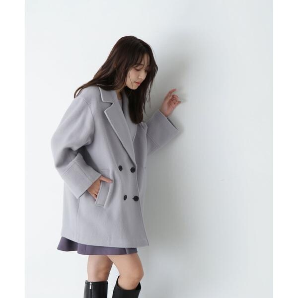 ダブルブレストフォルムミドルコート 24AW ダブルブレストフォルムミドルコート 24AW｜ナチュラル