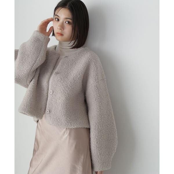 natural beauty basic ボアコーディガン ボアコーディガン | ナチュラルビューティーベーシック(NATURAL